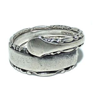 ALVIN Sterling Ring Silver Bypass Spoon 925